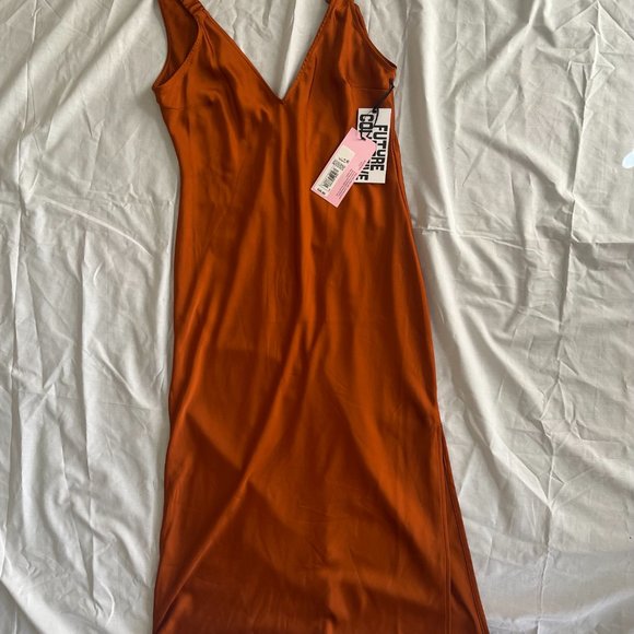 Strappy V-Neck Midi Slip Dress. - Picture 2 of 5